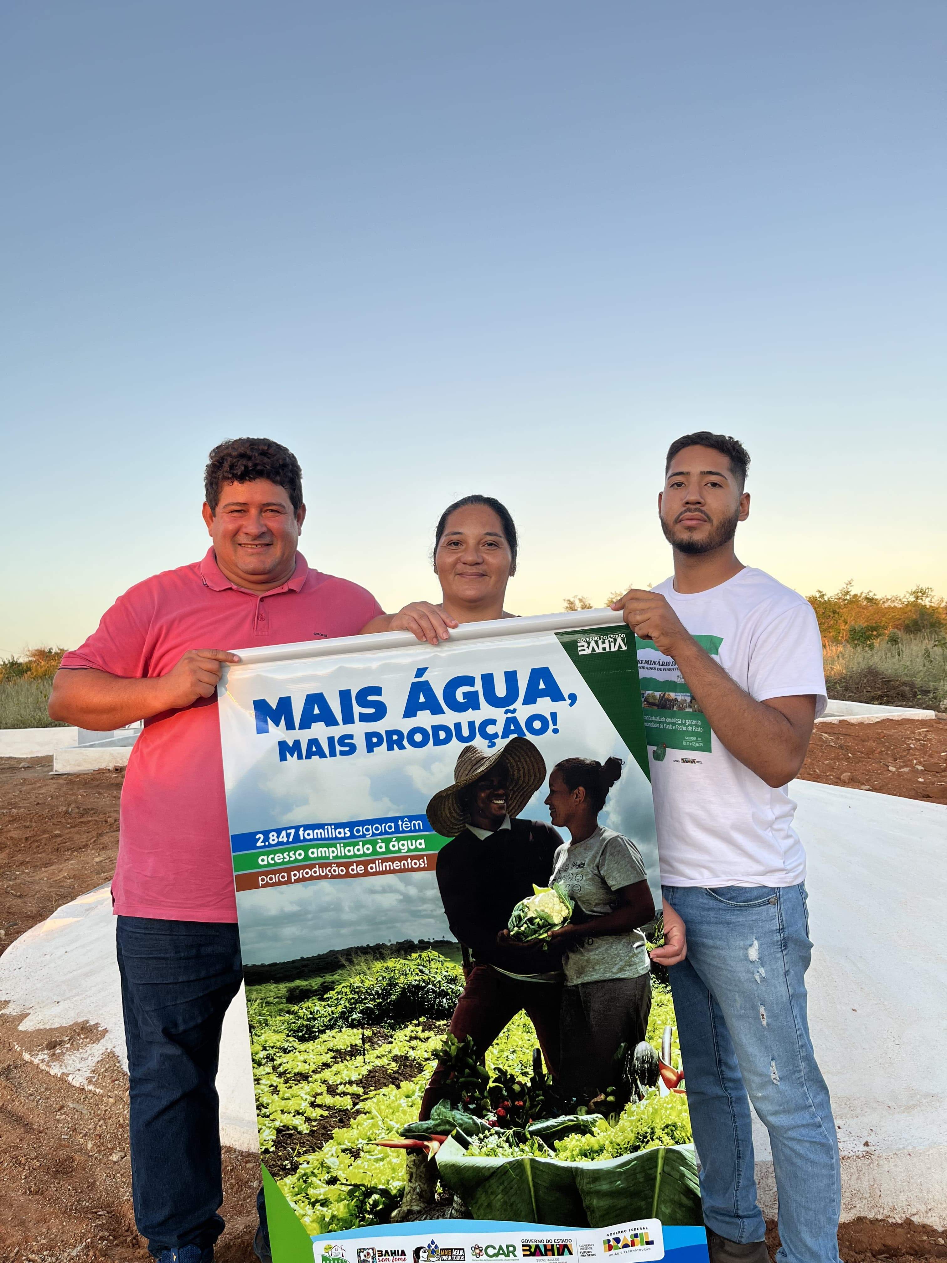 MAIS ÁGUA, MAIS PRODUÇÃO